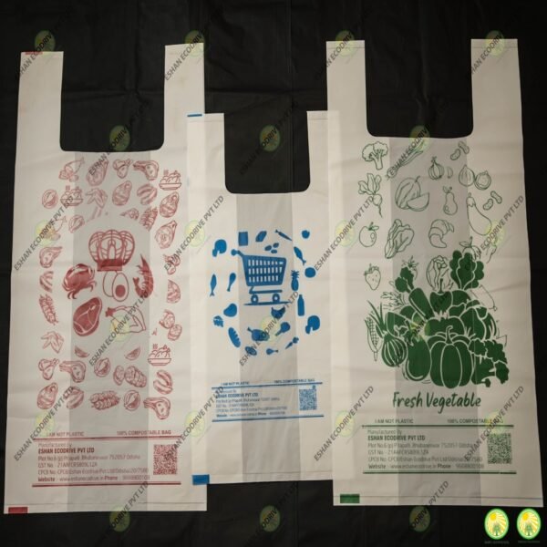 Compostable Carry Bags - 9x13 inches - 30 Microns - Image 3